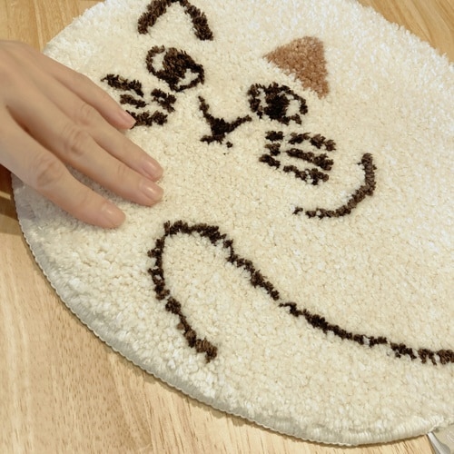 チェアパッド にゃふにゃふ アイボリー