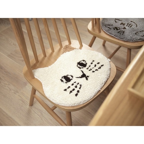 チェアパッド にゃふにゃふ アイボリー