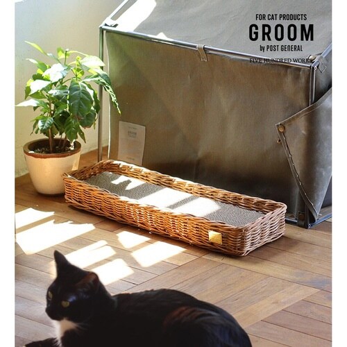 爪とぎバスケット ラタン ケース 収納