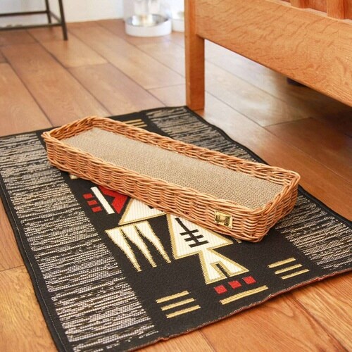 爪とぎバスケット ラタン ケース 収納