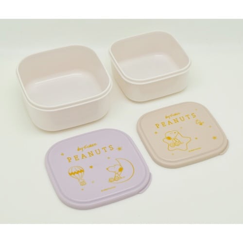 シール容器 2個入り ピーナッツ パープル