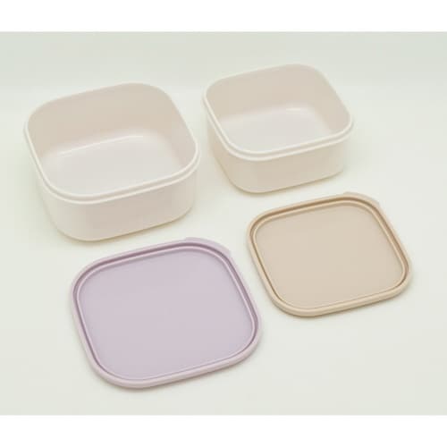 シール容器 2個入り ピーナッツ パープル