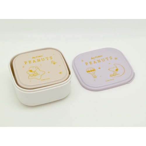 シール容器 2個入り ピーナッツ パープル