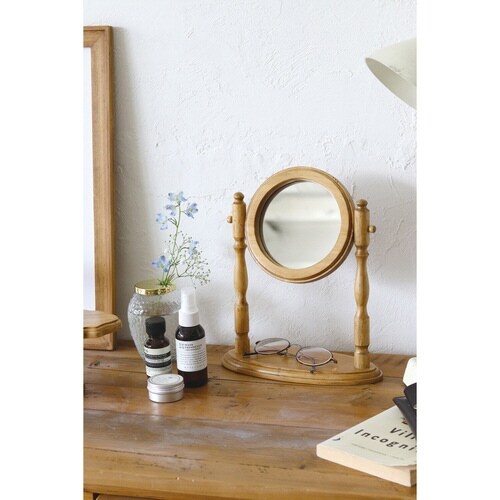 スタンドミラー ラウンド ヴィンテージ調