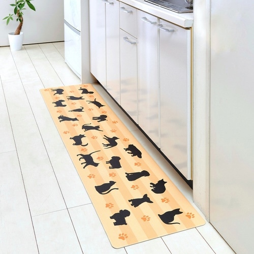 キッチンマット 40×180cm イヌネコ