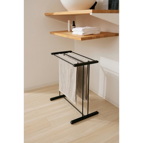 室内物干し タオルスタンド ブラック