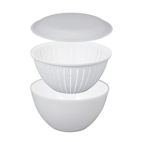 ザルボウル3点セット 20cm グレー