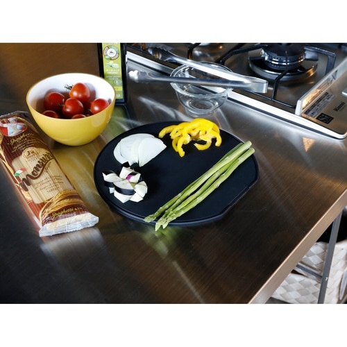 抗菌TPUまな板 半月 食洗機対応 ブラック