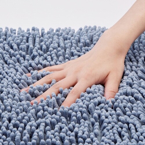 バスマット マイクロファイバー ブルー