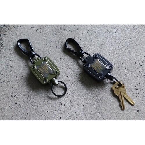 キーホルダー リールキーホルダー オリーブ