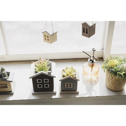 フラワーポット コティ スクエアポット S グレー