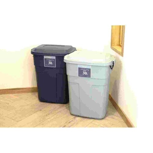 ゴミ箱 ロック付き 30L ブルーグレー
