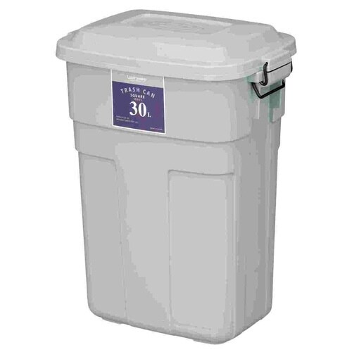 ゴミ箱 ロック付き 30L ブルーグレー