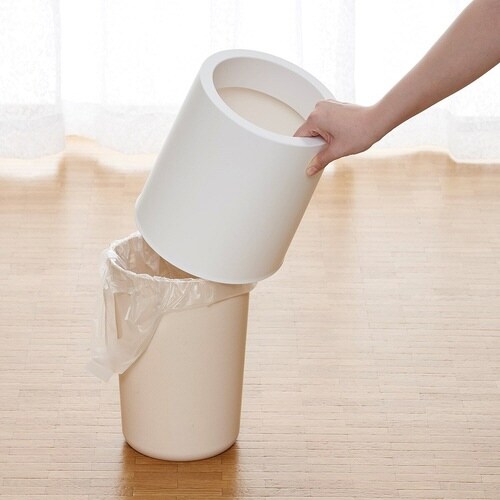 ゴミ箱 7L 丸型 リビング ホワイト