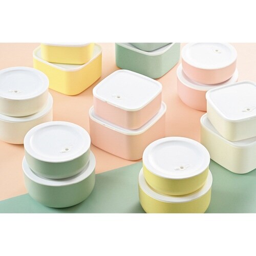 保存容器 さっと洗える保存容器 丸 ピンク