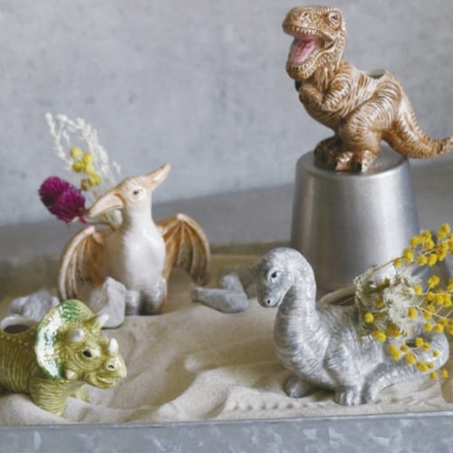 花瓶 一輪挿し フラワーベース 恐竜 プテラノドン