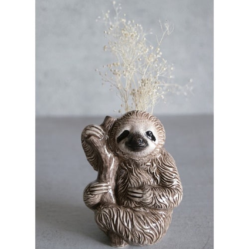 花瓶 一輪挿し フラワーベース 動物 ナマケモノ