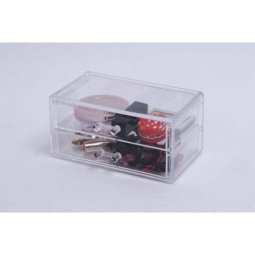 収納ケース コスメ収納 引き出し2段 小物入れ