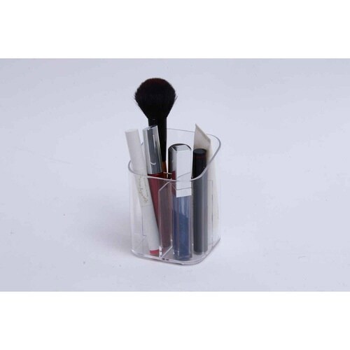 収納ケース コスメ収納 3仕切り ブラシスタンド