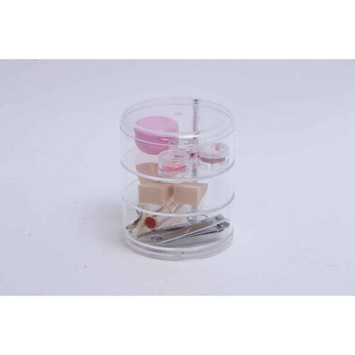 収納ケース コスメ収納 3段ラウンド 小物入れ