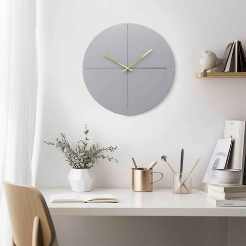 掛け時計 クオーター アプリクス シルバー