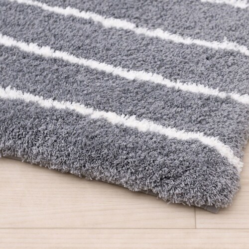 バスマット ハピネスライン 45×60cm グレー