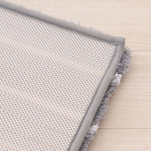 バスマット ハピネスライン 45×60cm グレー