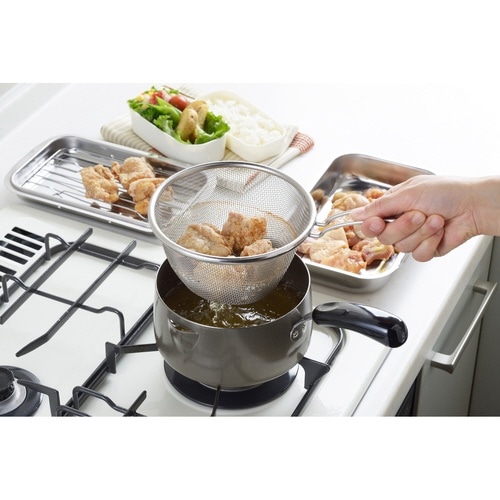 天ぷら鍋 16cm IH対応 ストレーナー付き