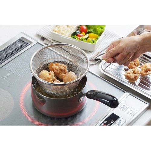 天ぷら鍋 16cm IH対応 ストレーナー付き