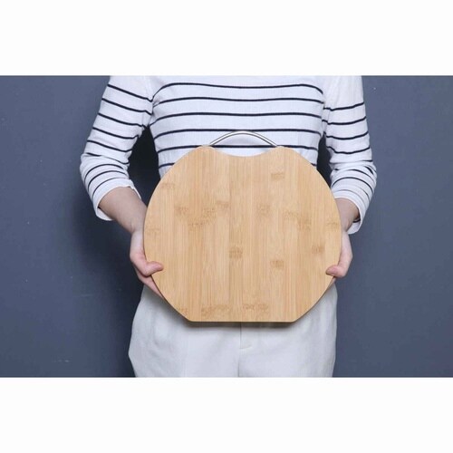 まな板 32cm D型 竹製 持ち手付き