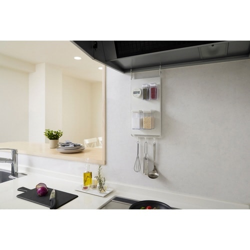 コンロ奥ラック レンジフードパネル マットホワイト