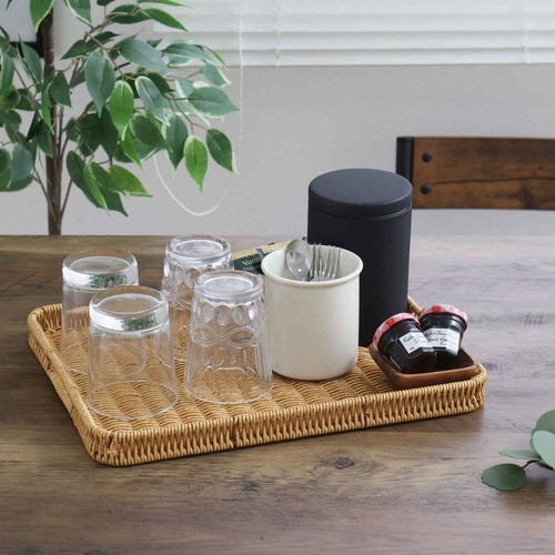 キッチントレー 洗える手編みトレー