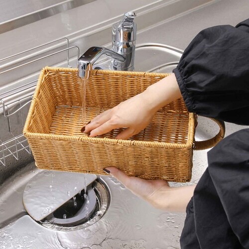 吊戸棚ボックス 洗えるバスケット ハンドル付き