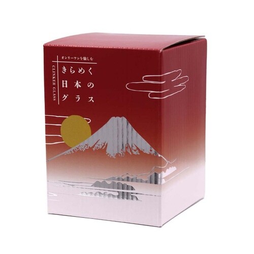 グラス 325ml きらめく日本のグラス 赤富士