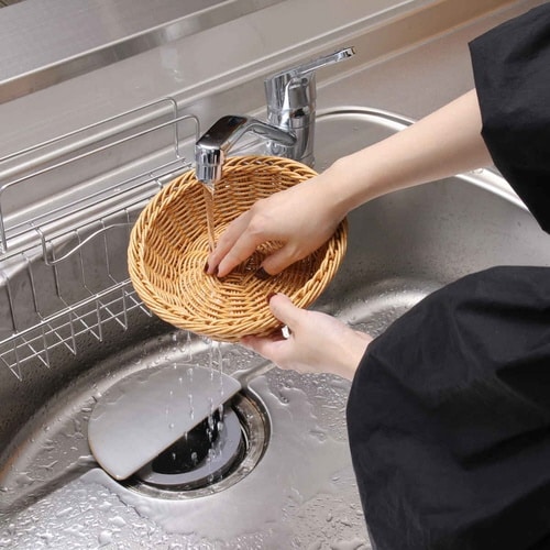 バスケット 洗えるバスケット ラウンド S 水洗い