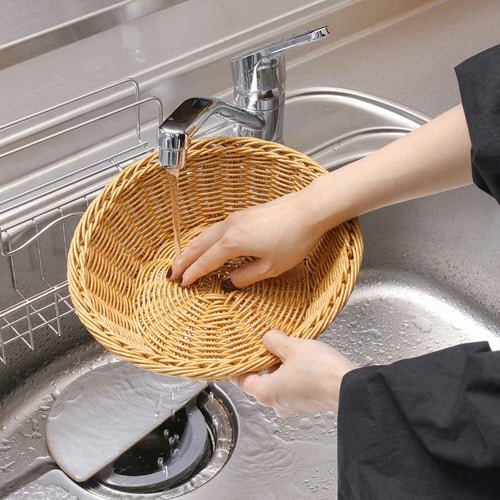 バスケット 洗えるバスケット ラウンド M 水洗い