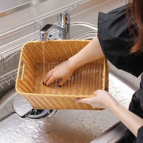 バスケット 洗える収納ボックス かご 水洗い