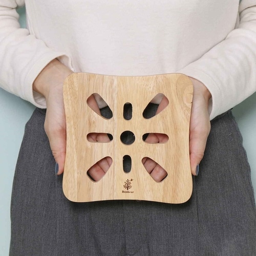 鍋敷き 木製 トリベット ボヌール スクエア