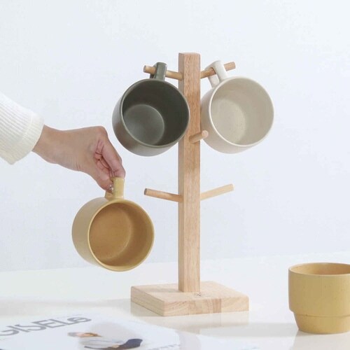 ディッシュラック 木製 マグカップツリー ボヌール