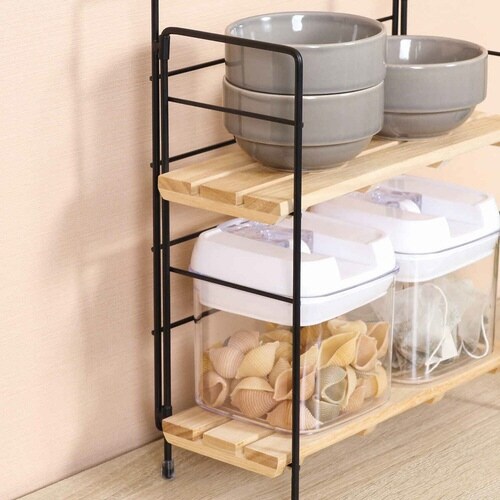 調味料ラック ウッドミニシェルフ ブラック