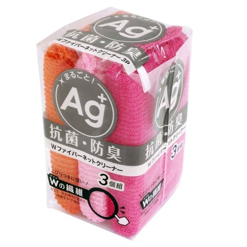 キッチンスポンジ Wファイバー ネットクリーナー