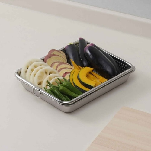 バット&ザル 2点セット 深型 ステンレス製