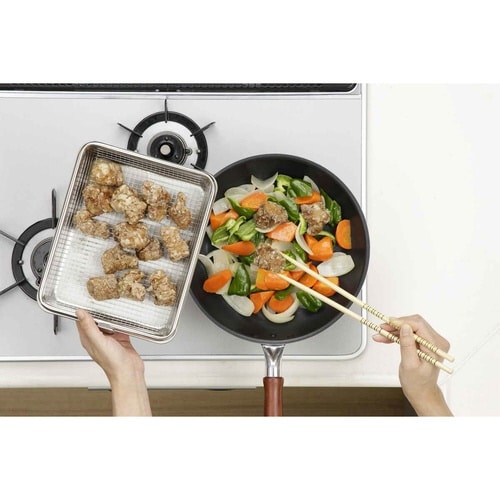 バット&ザル 2点セット 深型 ステンレス製