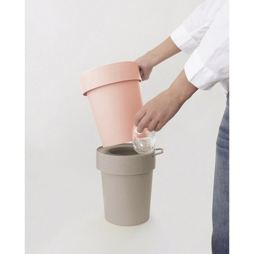 ゴミ箱 5L タップトラッシュ グレージュ