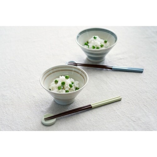 茶碗 箸 箸置き ペアセット スピラル 磁器 木製