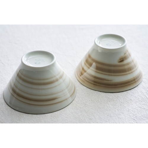 茶碗 箸 箸置き ペアセット スピラル 磁器 木製