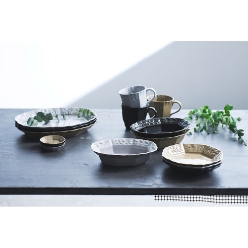 ボウル 19cm オーバル オリーヴ 磁器 黄