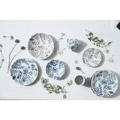 ボウル 16cm M フラワーパターン 磁器 茶