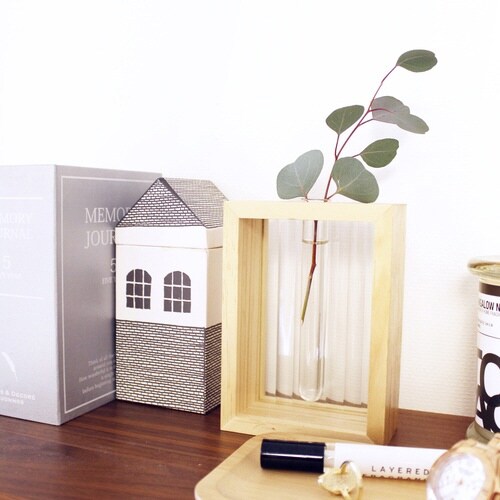 花瓶 レトロガラス 一輪挿し ナチュラル