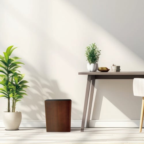 ゴミ箱 7L MOKU 角 木目調 ダーク